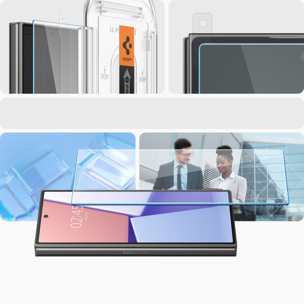 Szkło do etui + Aplikator Spigen Glas.tr EZ Fit 2-Pack do Galaxy Z Fold6